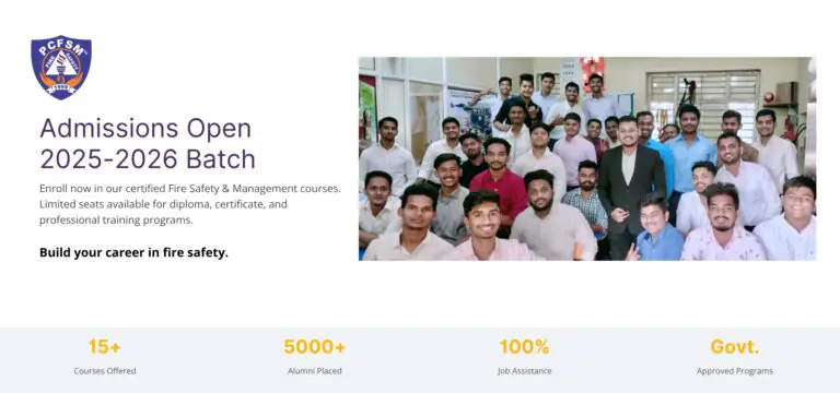 Admissions open for 2025-2026 fire safety and management courses at Parmanand College