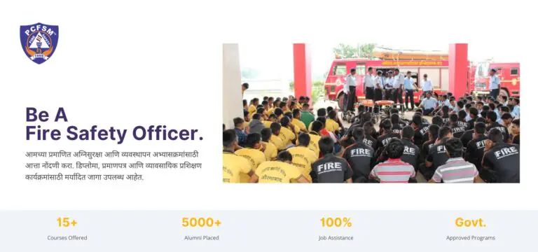 Train to become a fire safety officer with PCFSM certified programmes